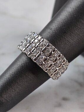 Womens Vintage Estate Platinum Diamond Ring, 5.5g E6741